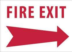 NMC - Fire Exit, Aluminum Fire Sign - 10" Wide x 7" High - All Tool & Supply