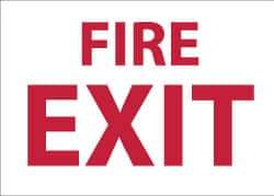 NMC - Fire Exit, Aluminum Fire Sign - 10" Wide x 7" High - All Tool & Supply