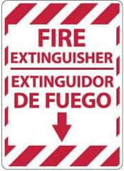 NMC - Fire Extinguisher, Plastic Fire Sign - 14" Wide x 10" High, English/Spanish - All Tool & Supply