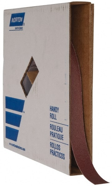 1″ x 50 Yd 100 Grit Aluminum Oxide Shop Roll Fine Grade, X Weighted Cloth Backing