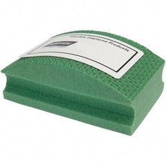 Norton - Coarse Grade, 60 Grit, Diamond Hand Pad - Green, 2-1/8" Wide x 3-1/2" Long x 1-1/2" Thick, Nonwoven - All Tool & Supply