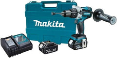 Makita - 18 Volt 1/2" Keyless Chuck Cordless Hammer Drill - 0 to 34,000 BPM, 0 to 400 & 0 to 1,500 RPM, Reversible, Ergonomic Handle - All Tool & Supply