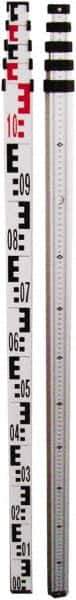 Johnson Level & Tool - Optical Level Aluminum Grade Rod - 5 Sections, 4m Overall Length - All Tool & Supply