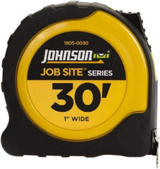 Johnson Level & Tool - 30' x 1" Tape Measure - 1/16" Graduation, Inch Graduation Style - All Tool & Supply