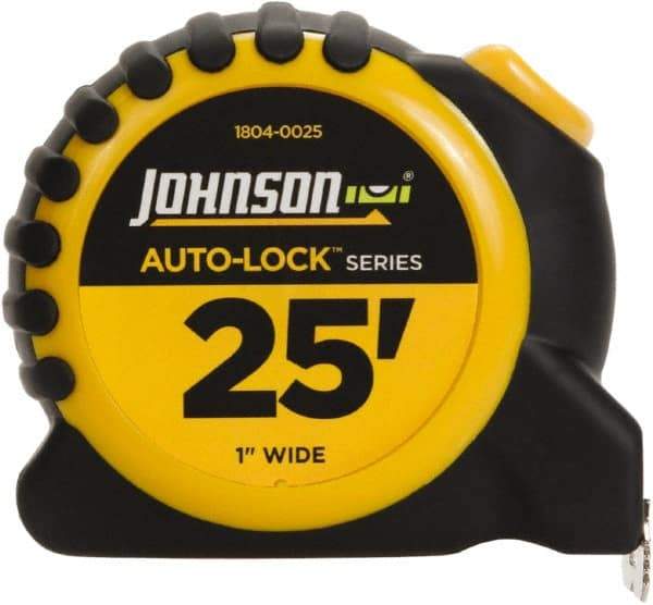 Johnson Level & Tool - 25' x 1" Tape Measure - 1/16" Graduation, Inch Graduation Style - All Tool & Supply