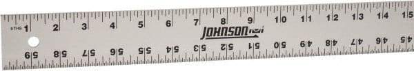 Johnson Level & Tool - 60" Long, 1/8, 1/16" Graduation, Aluminum Rule - English Graduation Style, Gray, Anodized Finish - All Tool & Supply