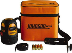 Johnson Level & Tool - 1 Beam 200' (Interior) 300' (Exterior) Max Range Self Leveling Line Laser - Red Beam, 1/8" at 50' Accuracy, 3-3/4" Long x 5-1/8" High, Battery Included - All Tool & Supply