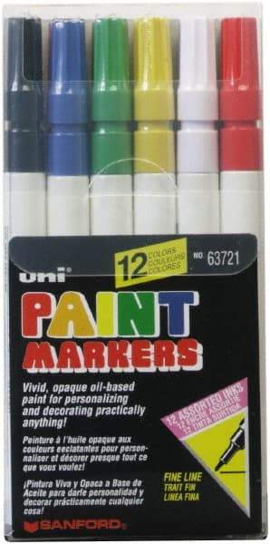 Sharpie - Black, Dark Blue, Gold, Green, Light Blue, Orange, Pink, Red, Silver, Violet, White, Yellow Paint Marker - Fine Tip - All Tool & Supply