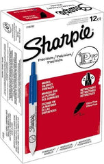 Sharpie - Blue Permanent Marker - Retractable Ultra Fine Tip, Alcohol Based Ink - All Tool & Supply