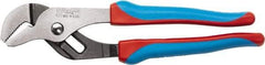 Channellock - 9-7/16" OAL, 1-1/2" Max Capacity, 1mm Jaw Length x 0.47" Jaw Width, 5 Position Tongue & Groove Pliers - Straight Straight Jaws, Straight Head, Plastisol Handles - All Tool & Supply