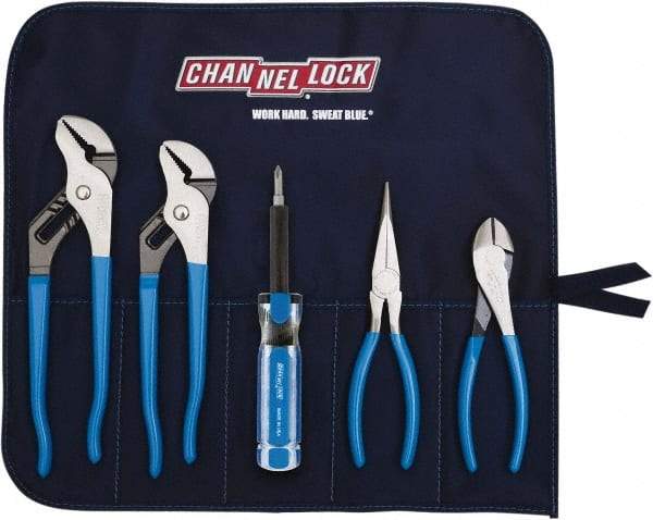 Channellock - 5 Piece Plier Set - Comes in Tool Roll - All Tool & Supply