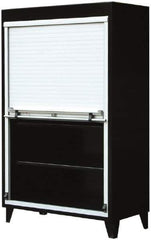 Strong Hold - 4 Shelf Roll Up Storage Cabinet - Steel/Aluminum, 36" Wide x 24" Deep x 78" High, Dark Gray - All Tool & Supply