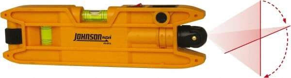 Johnson Level & Tool - 1 Beam 100' Max Range Torpedo - Red Beam, 3/8" at 50' Accuracy, 7" Long x 2" Wide x 51/64" High, Battery Included - All Tool & Supply