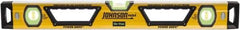 Johnson Level & Tool - Magnetic 78" Long 3 Vial Box Beam Level - Aluminum, Yellow, 2 Plumb & 1 Level Vials - All Tool & Supply