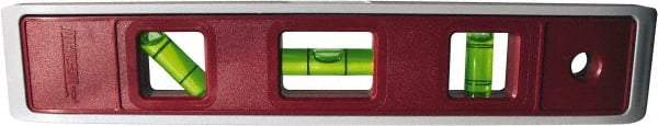 Johnson Level & Tool - 9" Long 3 Vial Torpedo Level - ABS Plastic, Orange, 1 Plumb, 1 Level & 1 45° Vials - All Tool & Supply