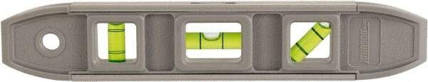 Johnson Level & Tool - Magnetic 9" Long 3 Vial Torpedo Level - Aluminum, Gray, 1 Plumb, 1 Level & 1 45° Vials - All Tool & Supply