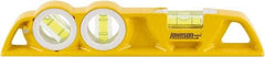 Johnson Level & Tool - Magnetic 10" Long 3 Vial Torpedo Level - Aluminum, Yellow, 1 Plumb, 1 Level & 1 45° Vials - All Tool & Supply