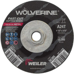 Vortec Pro 4-1/2″ × 3/32″ Type 27 Cutting Wheel, A24T, 5/8″-11 UNC Nut - All Tool & Supply