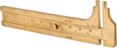 Value Collection - 0 to 4-1/2" Brass Vernier Caliper - 4-1/2" Jaw Depth - All Tool & Supply