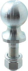 Reese - 1-7/8" Diam, 2-3/8" Shank Length, Hitch Ball - 3/4" Shank Diam, 2,000 Lb Capacity, Zinc Finish - All Tool & Supply