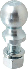 Reese - 2" Diam, 2" Shank Length, Hitch Ball - 1" Shank Diam, 7,500 Lb Capacity, Zinc Finish - All Tool & Supply