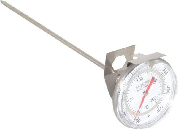 Wika - 8 Inch Long Stem, 2-1/16 Inch Dial Diameter, Stainless Steel, Beaker Clip Bi-Metal Laboratory Thermometer - 10 to 200°C, 0.5% Accuracy - All Tool & Supply