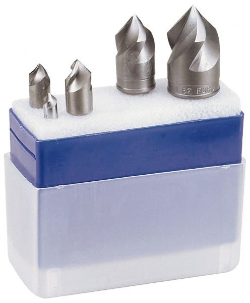 M.A. Ford - 5 Piece, 1/4 to 1" Head Diam, 60° Included Angle, Single End Countersink Set - All Tool & Supply