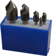 M.A. Ford - 5 Piece, 1/4 to 1" Head Diam, 82° Included Angle, Single End Countersink Set - All Tool & Supply