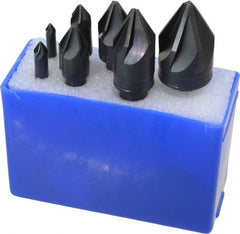 M.A. Ford - 8 Piece, 1/8 to 1" Head Diam, 60° Included Angle, Single End Countersink Set - All Tool & Supply