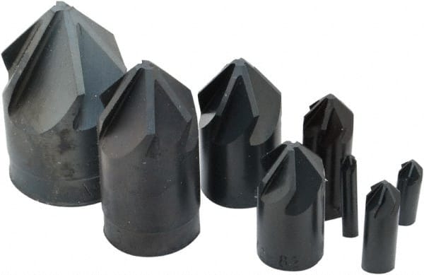 M.A. Ford - 8 Piece, 1/8 to 1" Head Diam, 82° Included Angle, Single End Countersink Set - All Tool & Supply