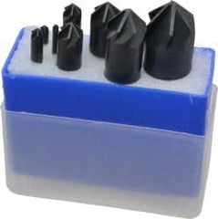 M.A. Ford - 8 Piece, 1/8 to 1" Head Diam, 90° Included Angle, Single End Countersink Set - All Tool & Supply