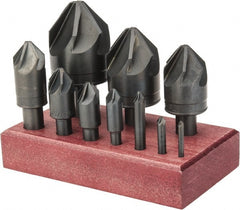 M.A. Ford - 10 Piece, 1/8 to 1-1/2" Head Diam, 82° Included Angle, Countersink Set - All Tool & Supply