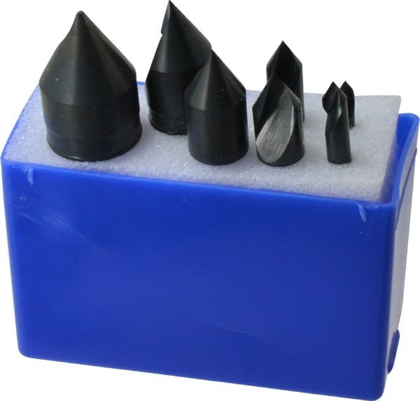 M.A. Ford - 7 Piece, 3/16 to 1" Head Diam, 60° Included Angle, Single End Countersink Set - All Tool & Supply