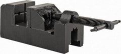 Interstate - 1-1/2" Jaw Opening Capacity x 7/8" Throat Depth, Horizontal Drill Press Vise - 1-1/2" Wide x 1" High Jaw, Stationary Base, Standard Speed, 5" OAL x 1-3/4" Overall Height, Cast Iron - All Tool & Supply