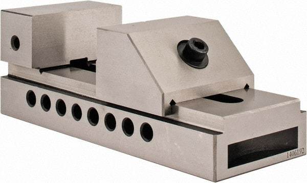 Interstate - 2-7/8" Jaw Width, 4" Jaw Opening Capacity, 1-3/8" Jaw Height, Toolmaker's Vise - Flat Jaw, 0.005mm Parallelism, 0.0051mm Squareness, 7-1/2" OAL x 2.938" OAW x 2-5/8" OAH - All Tool & Supply