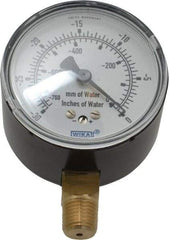 Wika - 2-1/2" Dial, 1/4 Thread, 0-30/0-760 Scale Range, Pressure Gauge - Lower Connection Mount, Accurate to 1.5% of Scale - All Tool & Supply