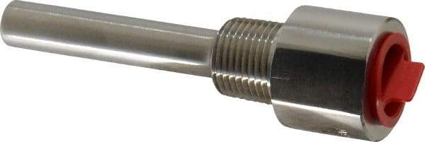 Alloy Engineering - 4 Inch Overall Length, 1/2 Inch Thread, 304 Stainless Steel Standard Thermowell - 2-1/2 Inch Insertion Length - All Tool & Supply