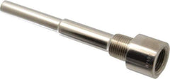 Alloy Engineering - 6 Inch Overall Length, 1/2 Inch Thread, 316 Stainless Steel Standard Thermowell - 4-1/2 Inch Insertion Length - All Tool & Supply