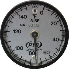 PTC Instruments - 150°F, 2 Inch Dial Diameter, Dual Magnet Mount Thermometer - 1° Division Graduation - All Tool & Supply