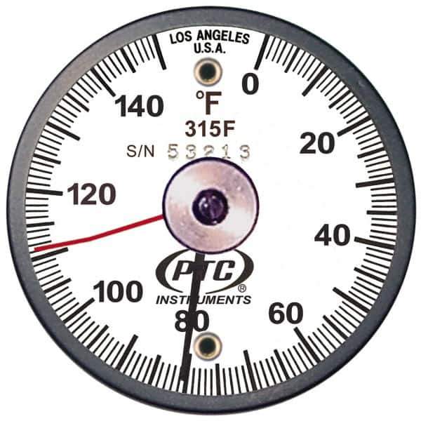 PTC Instruments - 150°F, 2 Inch Dial Diameter, Dual Magnet Mount Thermometer - 1° Division Graduation - All Tool & Supply