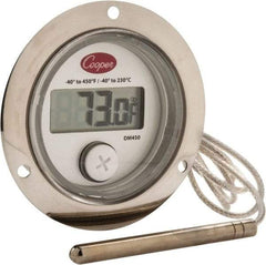 Cooper - -40 to 450°F Front Flange Panel Meter - 4-Digit LCD Display - All Tool & Supply