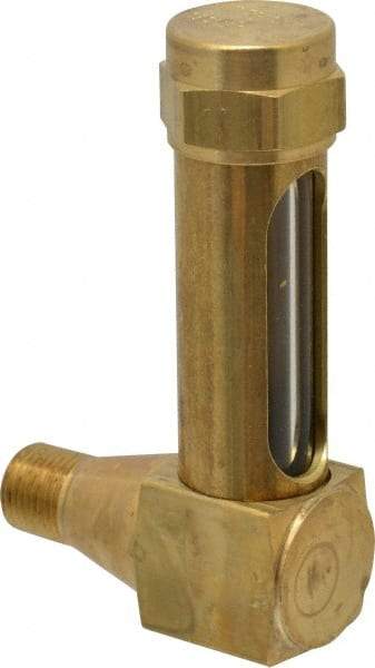 LDI Industries - 1-3/8 Inch Long Sight, 1/8 Inch Thread Size, Buna-N Seal Short Elbow, Vented Oil-Level Indicators and Gauge - 2-3/8 Inch Length to Center of Base - All Tool & Supply