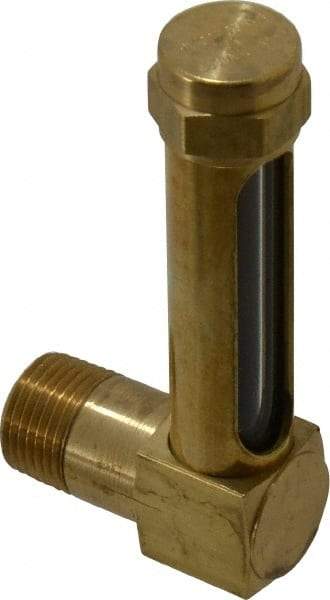 LDI Industries - 1-7/8 Inch Long Sight, 3/8 Inch Thread Size, Buna-N Seal Short Elbow, Vented Oil-Level Indicators and Gauge - 2-7/8 Inch Length to Center of Base - All Tool & Supply