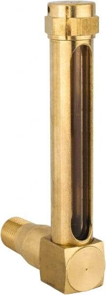 LDI Industries - 2-3/4 Inch Long Sight, 1/4 Inch Thread Size, Buna-N Seal Long Elbow, Vented Oil-Level Indicators and Gauge - 3-7/8 Inch Length to Center of Base - All Tool & Supply