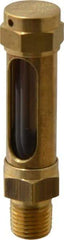 LDI Industries - 1-3/8 Inch Long Sight, 1/4 Inch Thread Size, Buna-N Seal Straight to Male Thread, Vented Oil-Level Indicators and Gauge - 3 Inch Length - All Tool & Supply