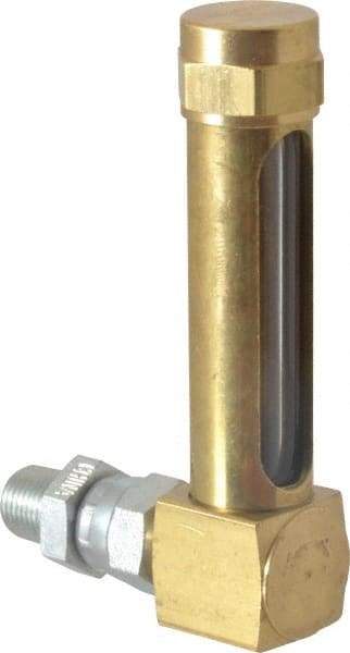 LDI Industries - 1-7/8 Inch Long Sight, 1/8 Inch Thread Size, Buna-N Seal Union Coupling, Vented Oil-Level Indicators and Gauge - 2-7/8 Inch Length to Center of Base - All Tool & Supply