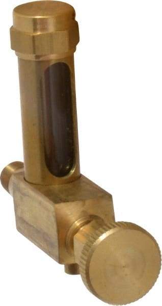 LDI Industries - 1-3/8 Inch Long Sight, 1/8 Inch Thread Size, Buna-N Seal Short Elbow With Drain, Vented Oil-Level Indicators and Gauge - 2-3/8 Inch Length to Center of Base - All Tool & Supply