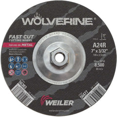 Vortec Pro 7″ × 3/32″ Type 27 Cutting Wheel, A24R, 5/8″-11 UNC Nut - All Tool & Supply