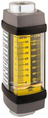 Hedland - 1-1/4" SAE Port Oil & Petroleum-Based Liquid Flowmeter - 3000 Max psi, 5 to 50 GPM, Anodized Aluminum - All Tool & Supply