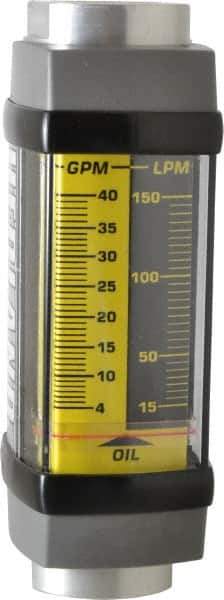 Hedland - 1" NPTF Port Oil & Petroleum-Based Liquid Flowmeter - 3000 Max psi, 4 to 40 GPM, Anodized Aluminum - All Tool & Supply